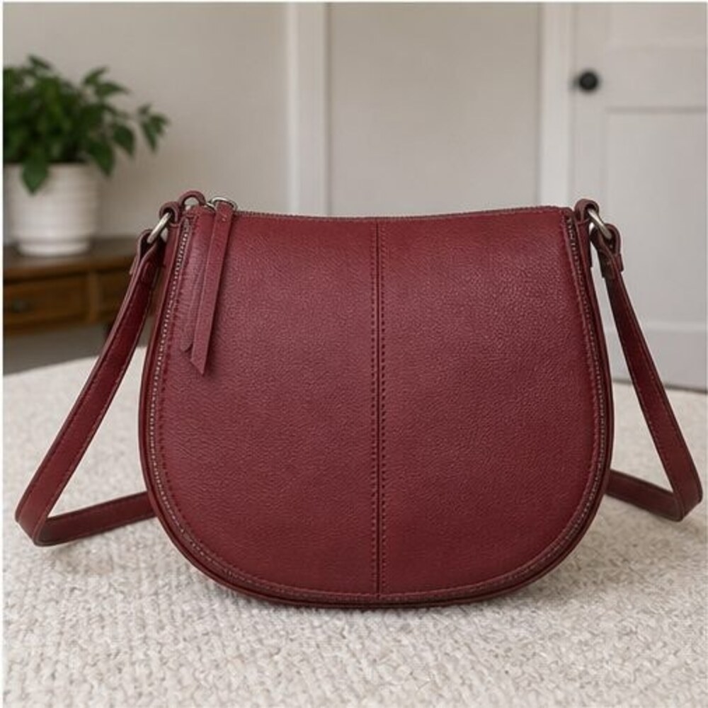 Espresso Suede Crossbody Bag